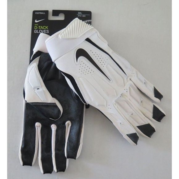 Nike CK2926-127 Men's Sz 3XL White D-Tack Lineman Padded Football Gloves $70 - Picture 3 of 4